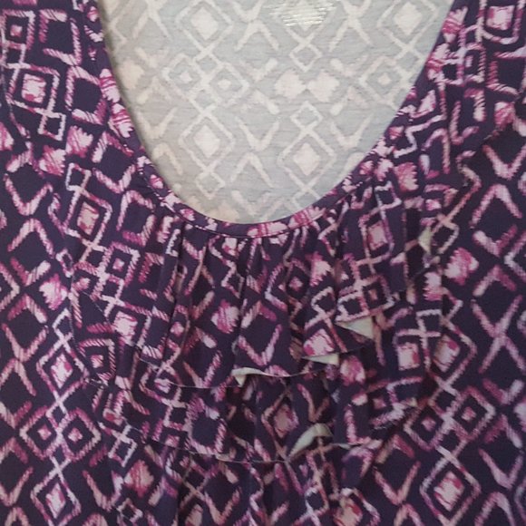 Dressy Tank Top with Ruffled Bib Front - Picture 6 of 9